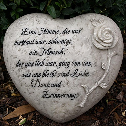 Grabherz Trauerspruch Eine Stimme, die Uns vertraut war schweigt, EIN Mensch