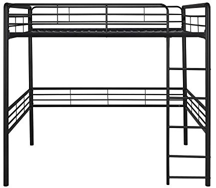 DHP Tommy Metall-Hochbett, Schwarz, Doppelbett