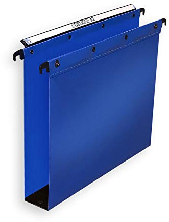 Elba Ultimate PP pour Tiroir Lot de 10 Dossiers suspendus en Polypro Opaque Fond 50mm Bleu
