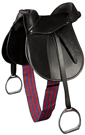PFIFF Ensemble de selles Poney Noir/Rose 15