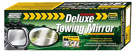 Maypole Deluxe Caravan Towing Mirror Convex Glass Universal Fit Left Hand Right Hand Car Mirror