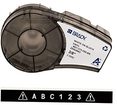Brady 139741 Noir Imprimante d'étiquette adhésive - Étiquettes à imprimer (Noir, Imprimante d'étiquette adhésive, Acrylique, Vinyle, Transfert thermique, Permanent, Matte)