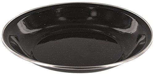 Highlander Deluxe Enamel Soup Plate Camping - Black