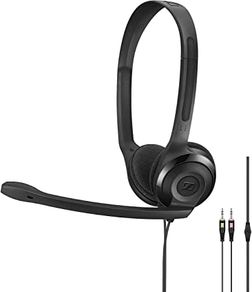 EPOS PC 3 CHAT - Auriculares para el ordenador, Dos jacks plug-and-play de 3.5 mm, color Negro