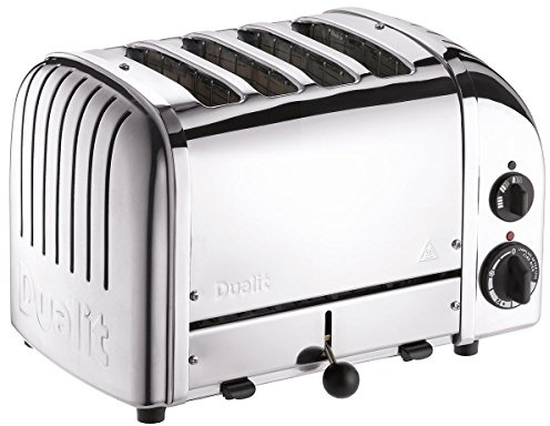 Dualit E.A.N. 619743403780 4 Slice Vario AWS Toaster Polished Stainless Steel 40378, Silver