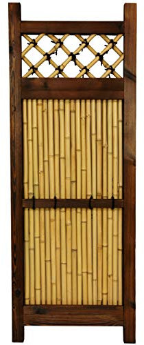 Red Lantern 4 1.5 ft. Japanese Bamboo Zen Garden Fence Panel, 4ft. x 2ft
