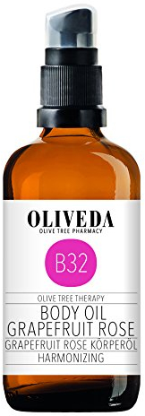Oliveda B32 - Körperöl Grapefruit Rose | Harmonizing | natürliches Pflegeöl | Pflege und Schutz vor Trockener haut | stressabbauend & entspannend - 100 ml