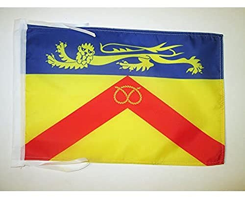 AZ FLAG - Staffordshire county Flag - 18'' x 12'' - 100% Polyester County of Staffs. - England Small Banner with Two Cords - Fade Resistant - Vivid Colors - 18x12 in - 45x30 Cm