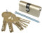 Schließzylinder GERA mc-5 6500 30-35mm 5 Schlüssel Magnet gesichert