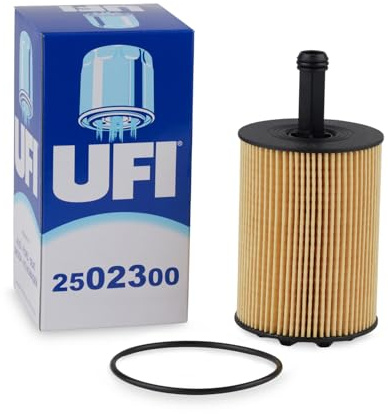 UFI Filters, Filtro Olio 25.023.00, Filtro Olio per Ricambio, Adatto a Auto, Applicabile su Diversi Modelli Audi, Ford, Jeep, Mitsubishi, Seat, Skoda e Volkswagen