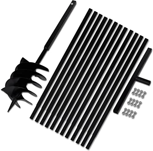 vidaXL Erdbohrer 200 mm Brunnenbohrer Erdbohrgerät Brunnenbau Bohrgerät Rohr