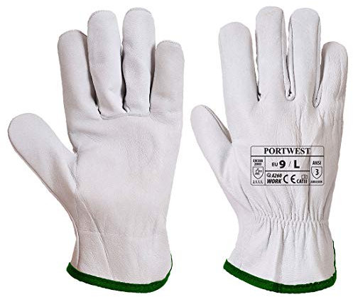 Portwest A260 Classic Ziegenhaut Oves Driver Handschuh Grau, Größe L