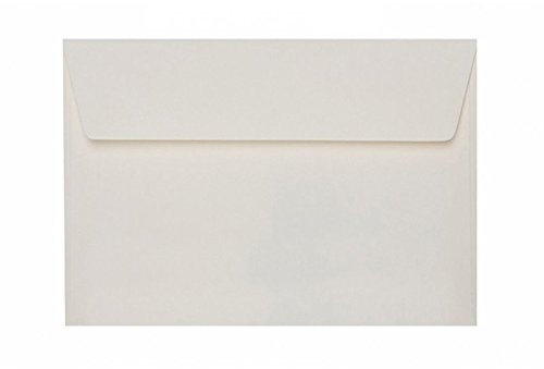 Paper24 50 Briefumschläge B6 125x176 mm mit Haftstreifen, 120g, Farbe: 50 Elfenbein