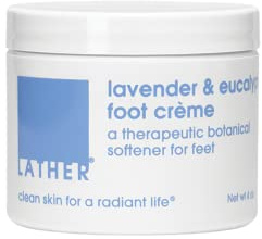 LATHER Foot Cream - Moisturizing & Nourishing Cracked Heel Repair for Smooth, Soft Feet - Pedicure Foot Spa - Aromatherapy Foot Lotion For Dry Cracked Feet - 4 Oz