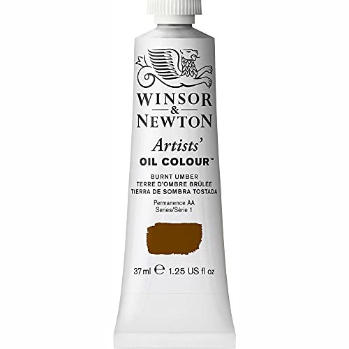 Winsor & Newton 1214076 Artists Ölfarbe - 37ml Tube, Künstler - Ölfarbe mit höchstmöglicher Pigmentierung, höchste Lichtechtheit - Umbra gebrannt