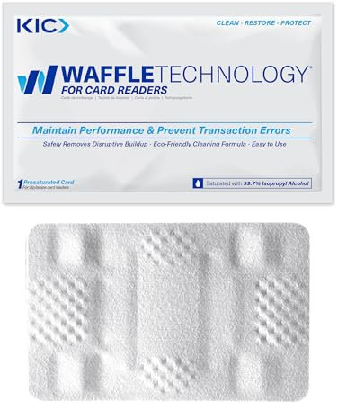 Waffletechnology Cleaning Cards for Smart Card Readers, Credit / Debit Card Readers