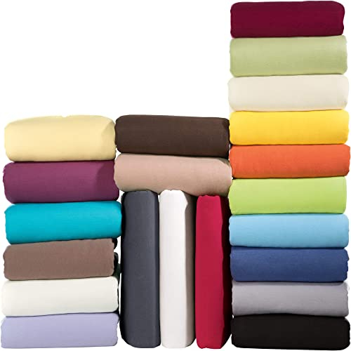 Erwin Müller Boxspringbett-Spannbettlaken Freising Elasthan-Jersey-Stretch - beige Größe 140x200 cm - 160x220 cm - dehnbar, antipilling, bügelfrei, Rundumgummi