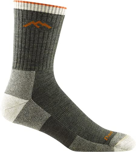 Darn Tough Vermont Men's Hiker Midweight Micro Crew Sock (Style 1466) - Olive - Large