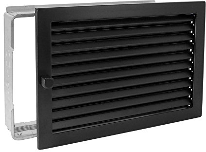 CB-Tec Warmluftgitter WG 3523 S Lüftungsgitter Schwarz 350 x 230mm Zuluft Abluftgitter