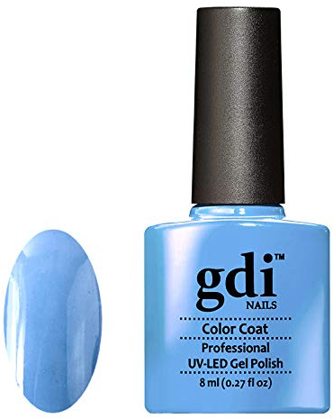 GDI Nails - F42 Wonderful Days - Mid Tone Subtle Sky Blue Shade - UV LED Soak Off Gel Nail Polish Varnish - Classic Range - 8ml - ***REQUIRE UV/LED LAMP TO CURE DRY GEL POLISH***