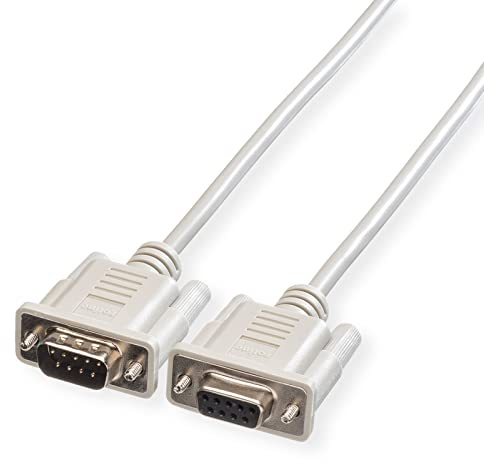 Roline Seriell Anschlusskabel [1x D-SUB-Stecker 9pol. - 1x D-SUB-Buchse 9pol.] 10.00 m Grau