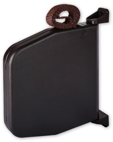 Selve Mini-Gurtwickler schwenkbar mit 5m Gurt 15mm breit Color braun