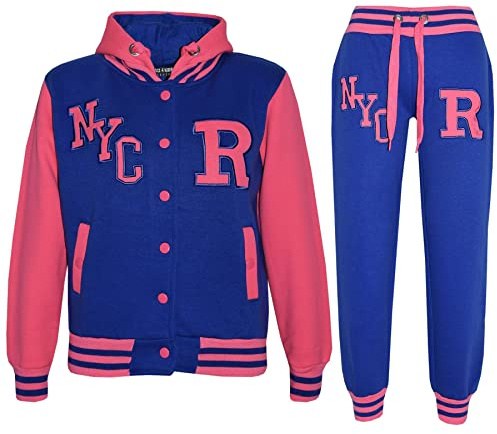A2Z 4 Kids Unisex Baseball Tracksuit Varsity Hoodie Jogger Outfit Set