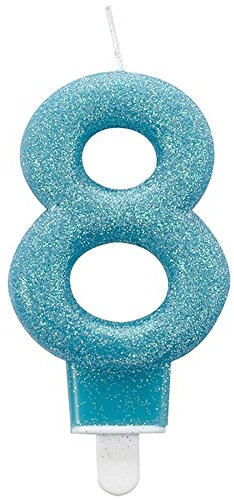 amscan 9900769 Candle num. 8 Glitter