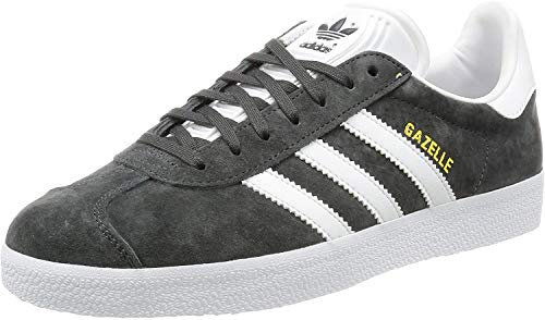 adidas Men's Gazelle Sneaker, Grey Solid Grey White Gold Metallic, 8 UK