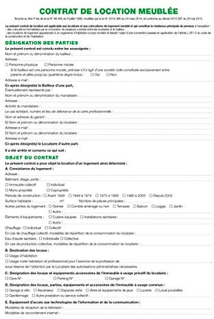 Exacompta - Fournitures de bureau - Feuilles ExacomptaContrat de location pour locaux meublés