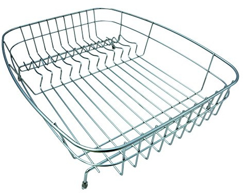 Delfinware Stainless SteelLarge Dish Drainer, Stainless Steel, Silver