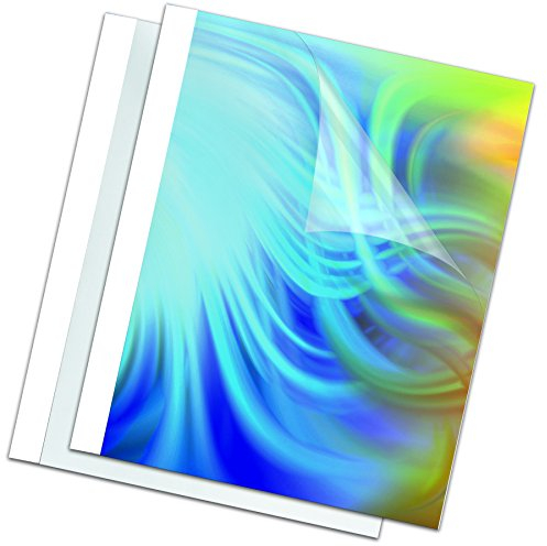 Fellowes Thermobindemappen Standard, 150 Mikron Vorderseite (PVC) / 200g/m² Rücken (glänzend), weiß