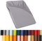 CelinaTex Relax Boxspringbett Wasserbett Spannbettlaken 180x200-200x220 cm Platin grau Jersey Mako Baumwolle 160g/qm Laken