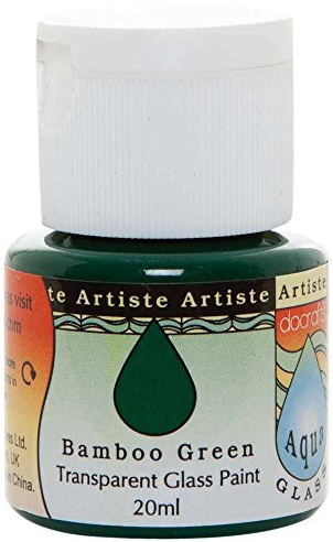 Artiste 20 ml Aquaglass Transparent Glass Paint, Bamboo Green
