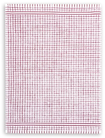 Geschirrtuch Frottier, TRIOLINO®, classic Karo, rot, 50/70cm, 100% Baumwolle