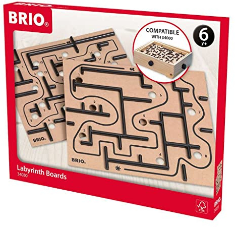 BRIO 34030 Labyrinth Ersatzplatten - Zwei Neue Schwierigkeitsstufen als Erweiterung Labyrinth - Für Kinder ab 6 Jahren