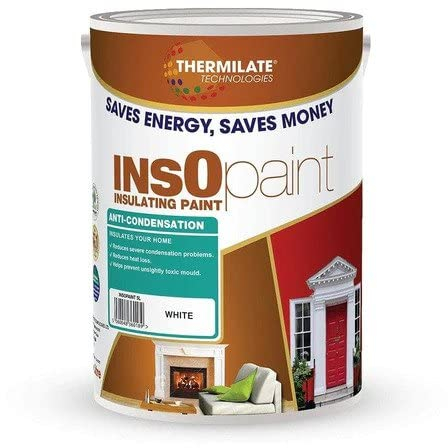 InsOpaint Advance Energy Saving Paint Keep Room Warm | 5L in 24 Colours | Tough Acrylic Emulsion Wall Ceiling Paint | Anti-Condensation White