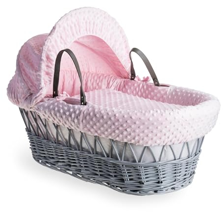 Bohrmulden-grau Weidenkörbchen – Pink