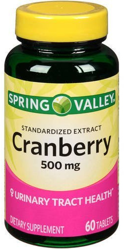 Spring Valley - Cranberry 500 mg, Standardized Extract, 60 Tablets