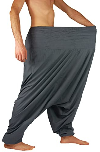 Leucht-Welten Pumphose Extragroße Aladinhose Haremshose Grau Einheitsgröße