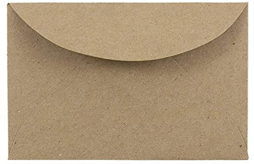 JAM PAPER 3Drug Premium Recycled Mini Envelopes - 2 5/16 x 3 5/8 - Brown Kraft Paper Bag - 50/Pack