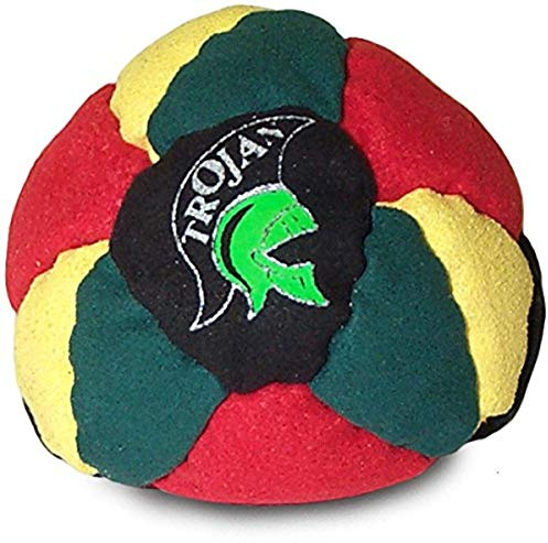 World Footbag Trojan Hacky Sack Footbag, Yellow/Black/Green/Red