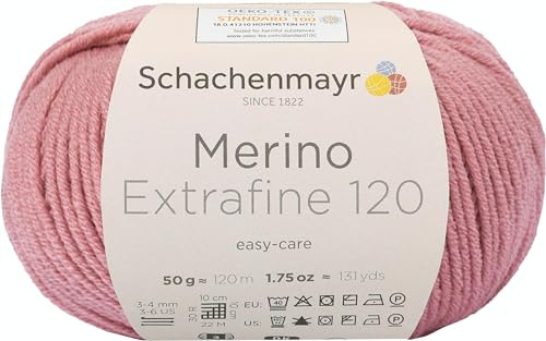 Schachenmayr Merino Extrafine 120 9807552-00129 rose pink Handstrickgarn, Schurwolle