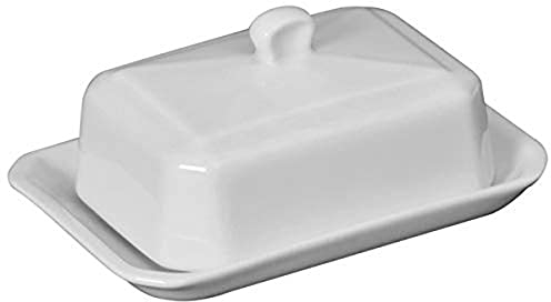 Beurrier blanc rectangulaire 250g, Neutre