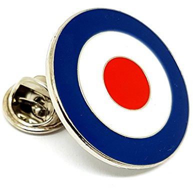 Metal Enamel Pin Badge Scooter Vespa Lambretta RAF MOD Target Bullseye Aeroplane Airplane plane aircraft