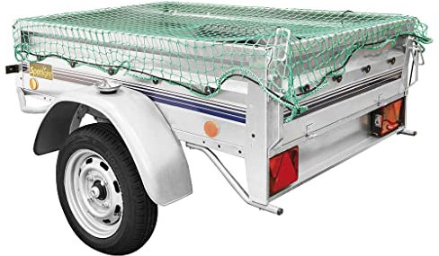 OROK - Filet remorque 267 x 149cm, Filet élastique de sécurité pour remorque - Maille tressée : 45 x 45mm diamètre 3.5mm - Fabriqué en polypropylène - Dimensions : 267 x 149cm - Coloris : Vert