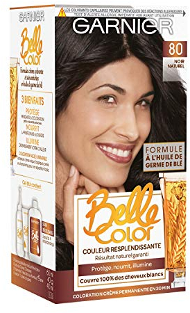 Garnier Belle Color Permanente Haarfarbe, Schwarz, 80 x Naturschwarz, 2 Stück