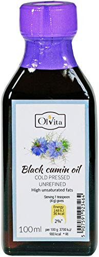 RAW Black Cumin Oil (Black Seed, Nigella Sativa) Cold Pressed, Unrefined (100 ml)