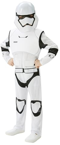 Rubies Official Child Star Wars Stormtrooper Deluxe Costume - Large 7-8 years, White Halloween