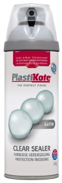 Plasti-kote 24001 400ml Premium Satin - Clear Acrylic